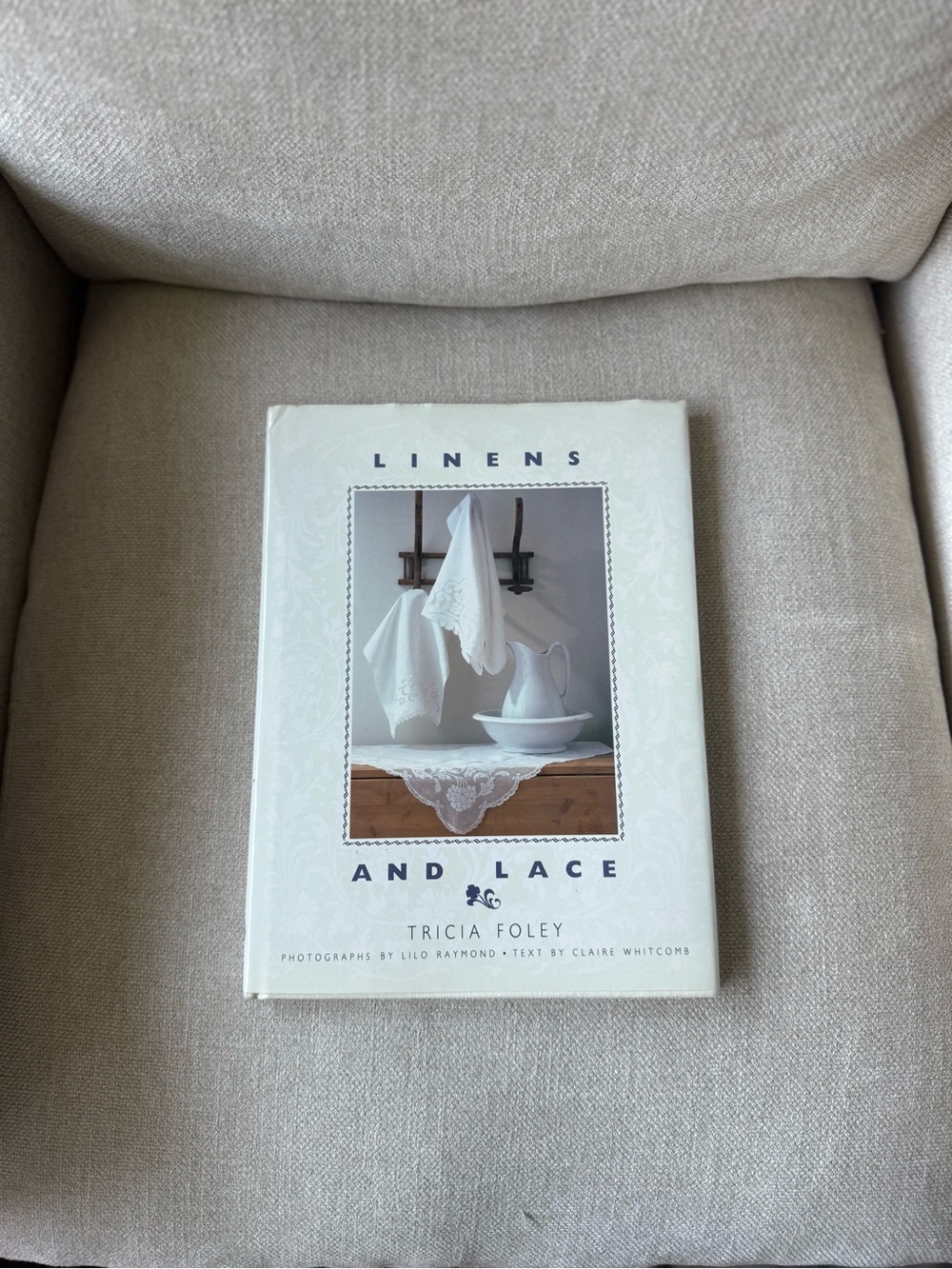 Linens and Lace Hardcover Coffee Table Book - White by